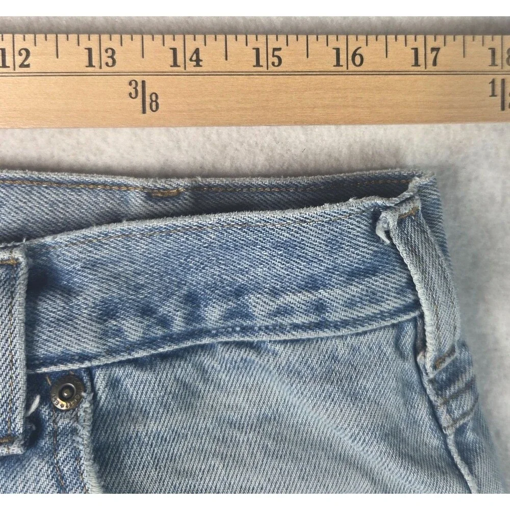Vintage Carhartt Jeans Mens 36x28 Light Wash Distressed Workwear Denim 90s